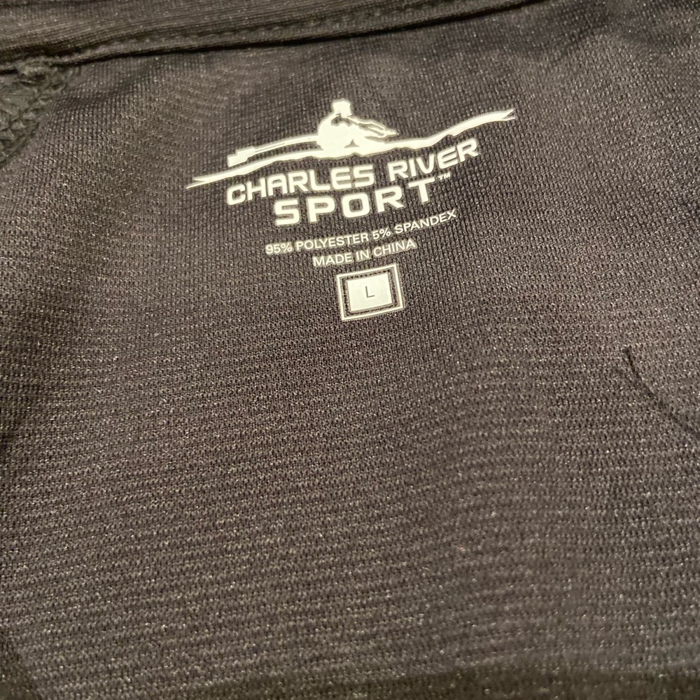 Black pullover with quarter neck zip down Syracuse university. Sport gear